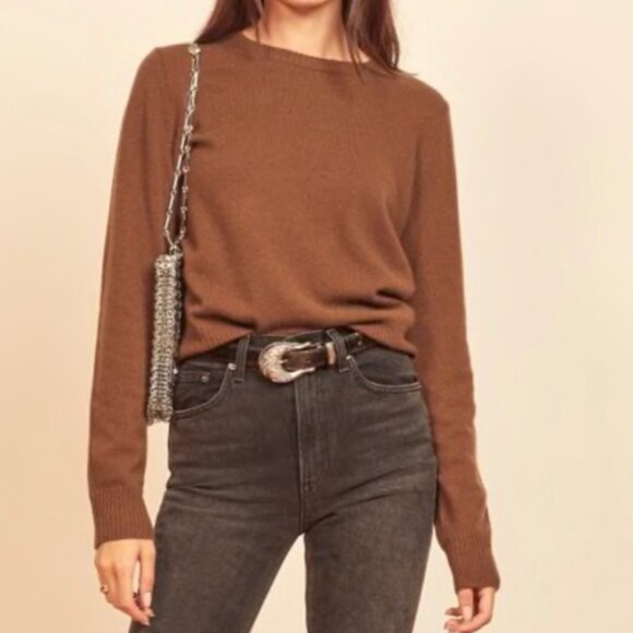 Reformation Sweaters - Reformation cashmere crew neck sweater brown